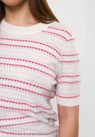 Dzianinowa bluzka w różowe paski