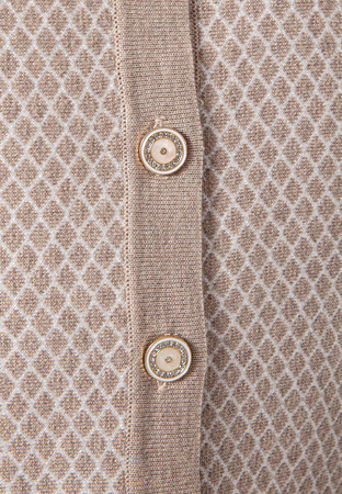Beżowy kardigan z ozdobnymi guzikami