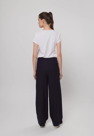 Bawełniany t-shirt z sową w kolorze białym