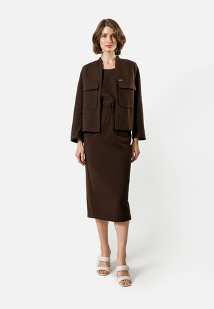 Brązowa kurtka z bawełny