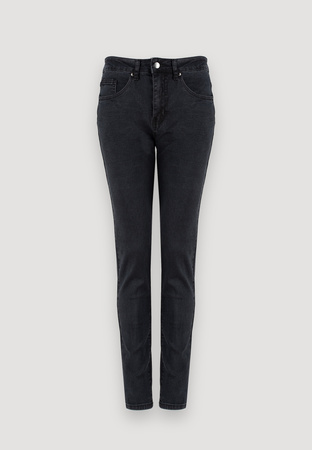 Czarne bawełniane jeansy slim