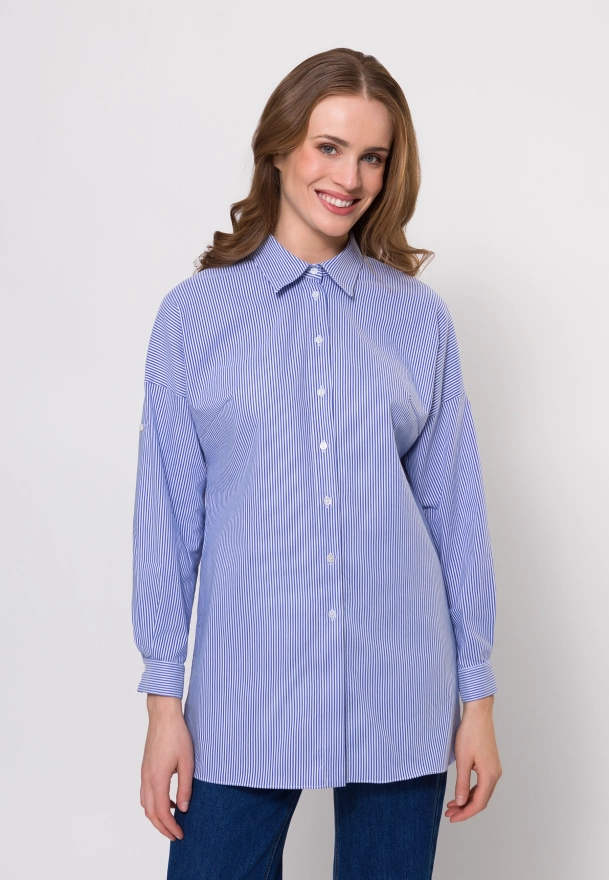 Koszula w paski z kimonowymi rękawami