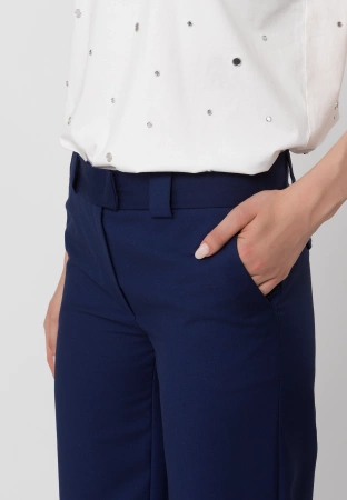 Garniturowe spodnie z prostą nogawką