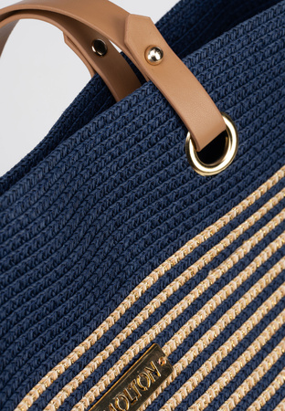 Duża letnia torba ze złotą nitką