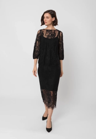 Czarna koronkowa spódnica