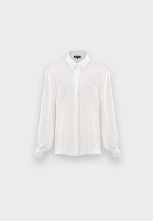 Biała jedwabna koszula