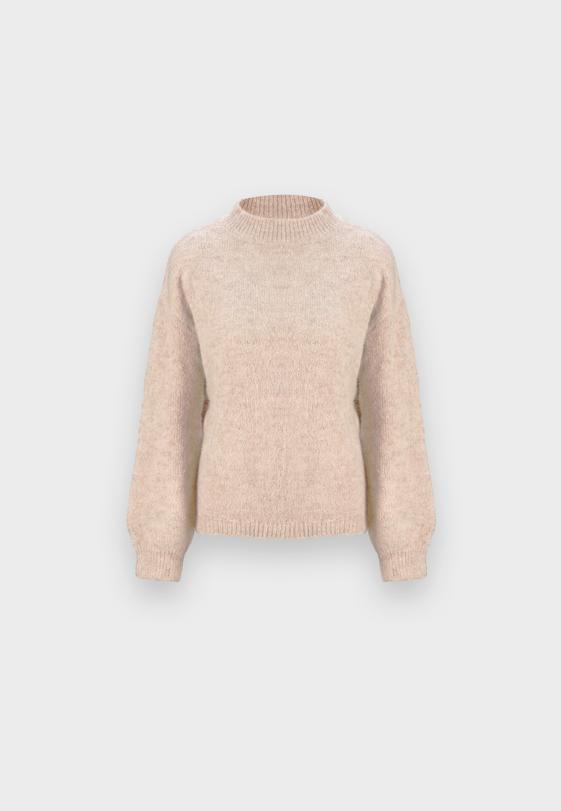 Beżowy sweter z alpaką