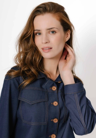 Krótka kurtka a'la jeans z wiskozą