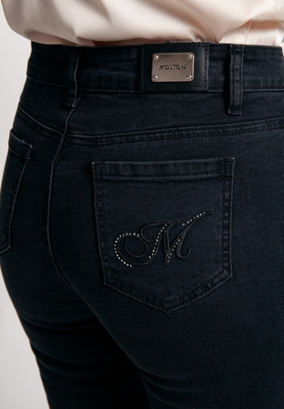 Czarne bawełniane jeansy slim