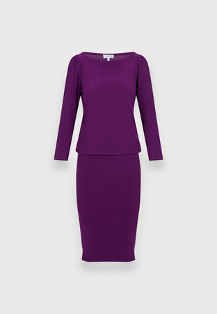 Fioletowa sukienka z jerseyu