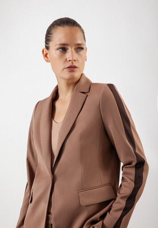 Brązowy żakiet z lampasem