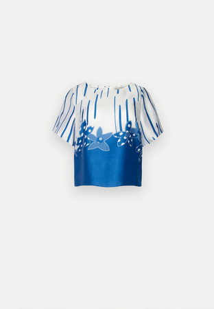 Bawełniana bluzka w niebieskie kwiaty