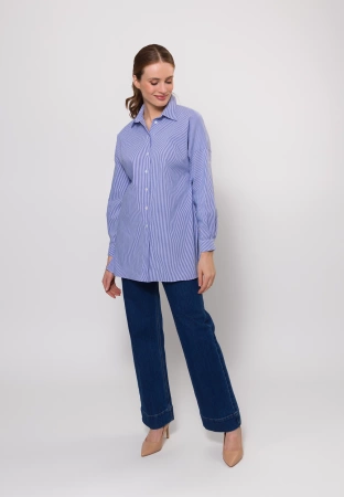 Koszula w paski z kimonowymi rękawami