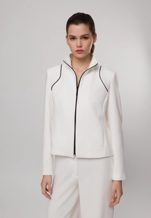 Dopasowana kurtka zapinana na suwak