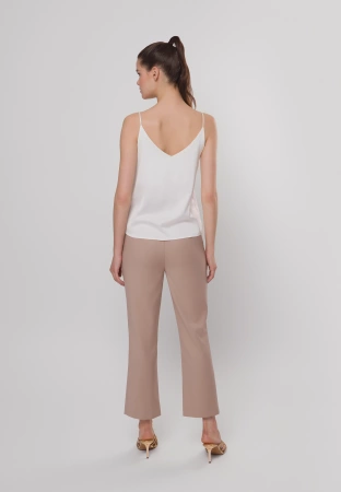 Beżowe spodnie z wiskozą