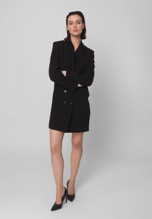 Czarna żakietowa sukienka