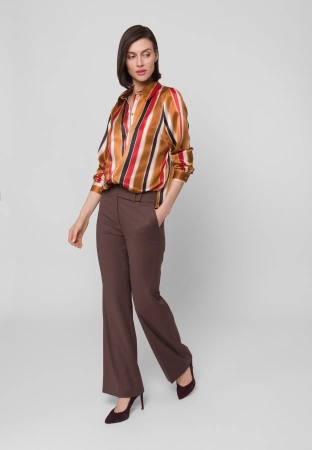 Jedwabna koszula w pasy