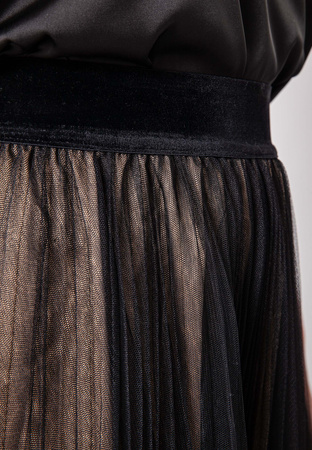 Marszczona spódnica z tiulu w gumkę