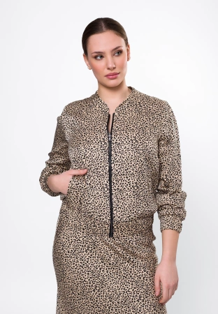 Bomberka z wiskozy w drobną panterkę