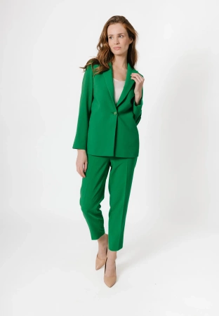 Zielony żakiet na jeden guzik