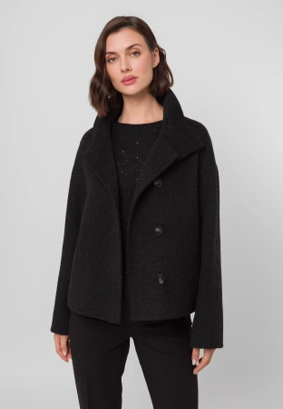 Czarna kurtka double face