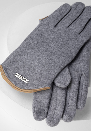 Szare rękawiczki z wiskozą