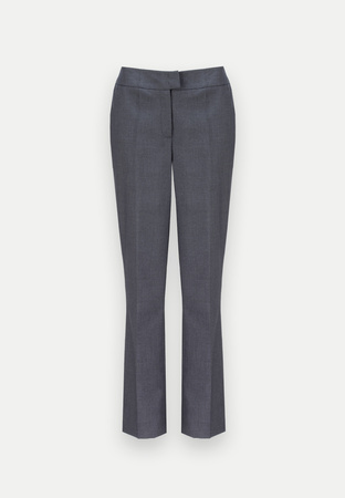 Grafitowe spodnie z prostą nogawką