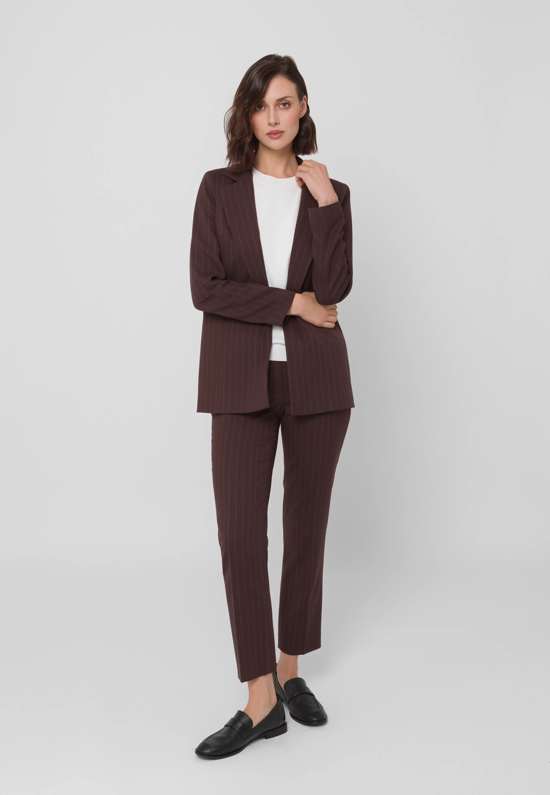 Brązowe cygaretki w prążek