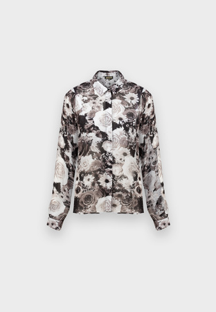 Wiskozowa koszula w róże