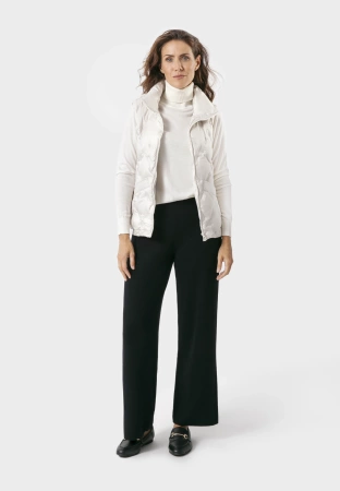 Dzianinowe spodnie z szeroką nogawką