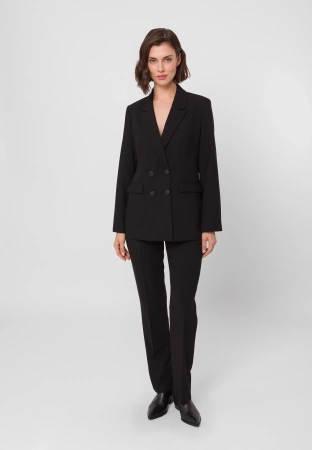 Czarny dwurzędowy żakiet