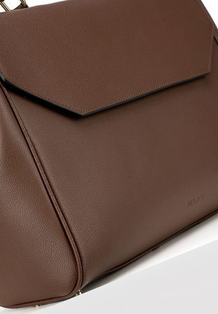Duża brązowa torba-plecak 100% skóra