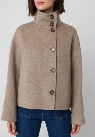 Beżowa kurtka double face