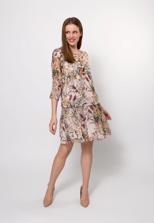 Wiskozowa sukienka w kwiatowy wzór