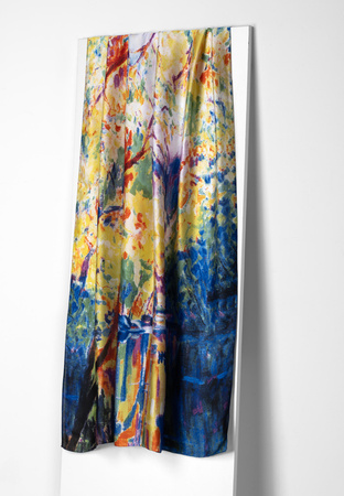 Kolorowy szal w abstrakcyjny wzór