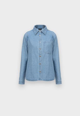 Jeansowa koszula zapinana na guziki