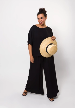 Czarna wiskozowa bluzka