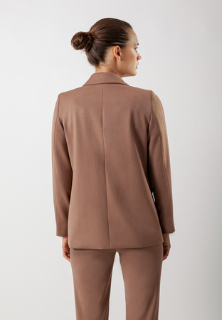 Brązowy żakiet z lampasem