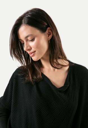 Czarna tunika oversize