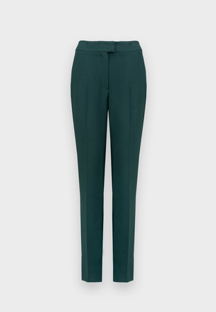 Zielone spodnie z wiskozy w kant