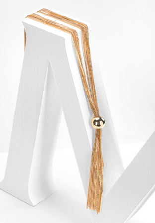 Naszyjnik z łańcuszków w kolorze złotym