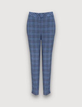 Spodnie w niebieską kratę