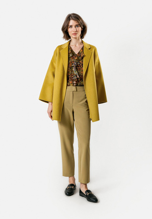 Spodnie w kolorze khaki z wiskozą