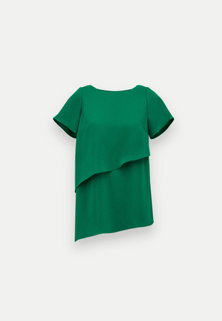 Zielona bluzka z falbanami