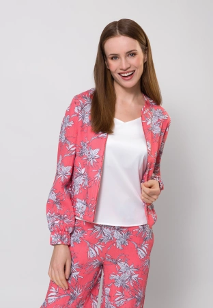 Bomberka z wiskozą w białe kwiaty