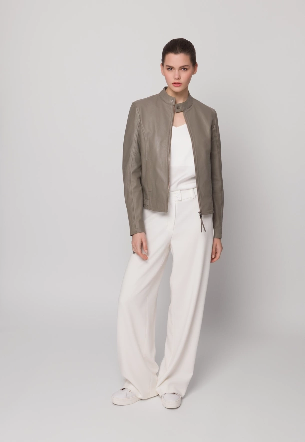 Skórzana kurtka na suwak