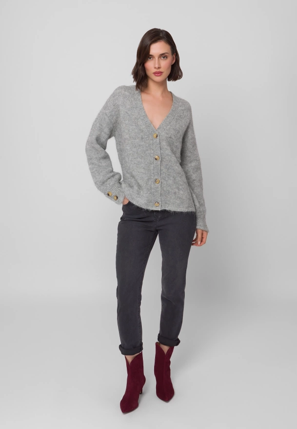 Jeansy slim fit w kolorze szarym