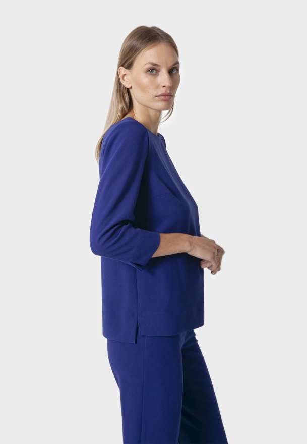 Chabrowa bluzka z długim rękawem