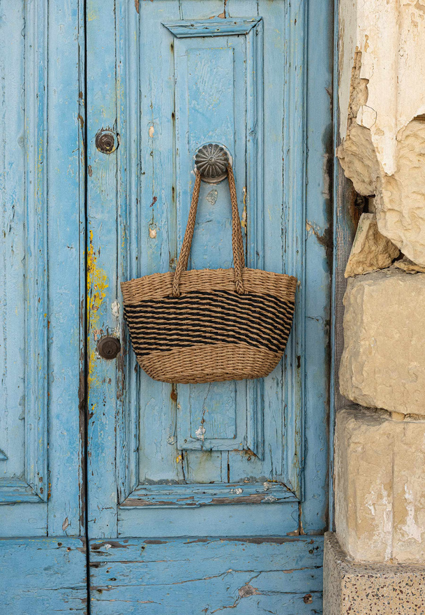 Brązowa pleciona torba