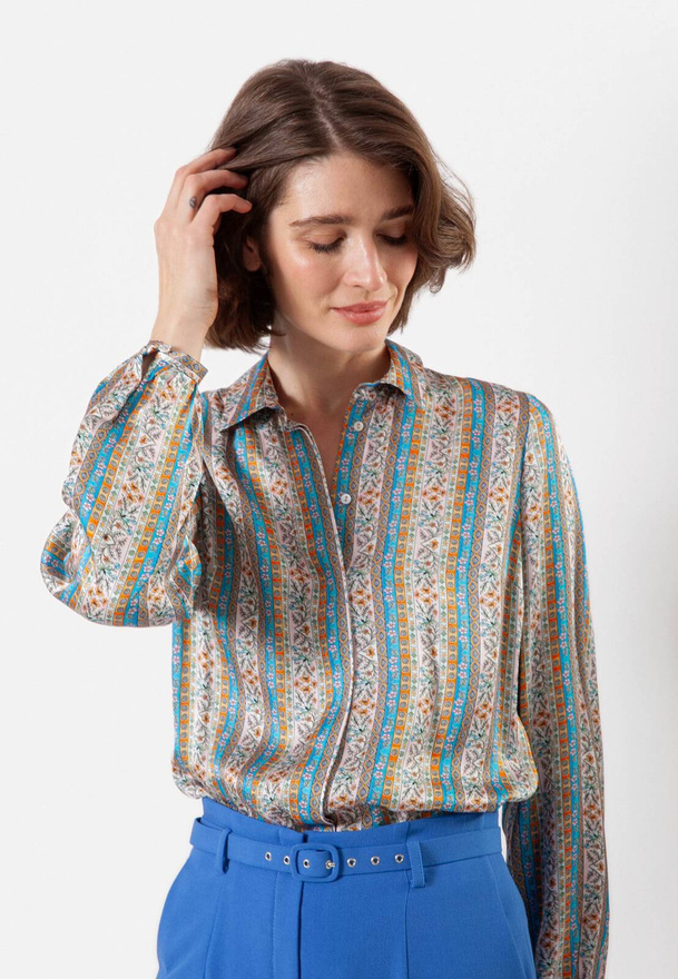 Wiskozowa bluzka w orientalny wzór